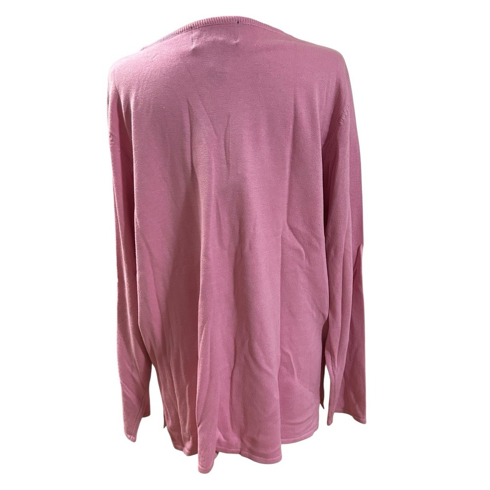 Bob Mackie Wearable Art NWT Embellished Pink Top Sz L - Picture 4 of 9